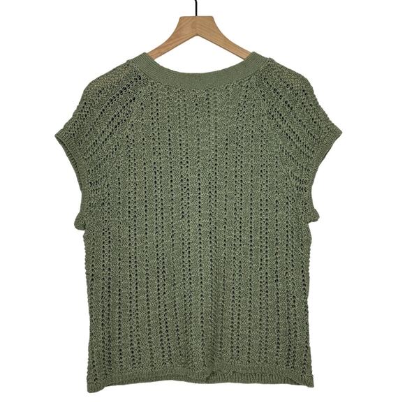 Carole Little Cardigan Sweater Womens XL Green Boho Cottagecore Fairy Goblin Y2K - Picture 2 of 8